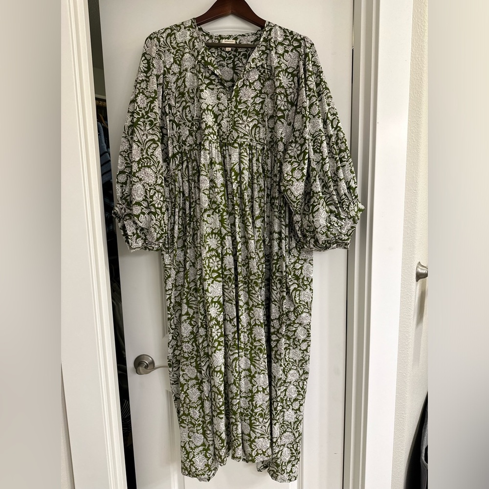 Floral Green Midi Dress